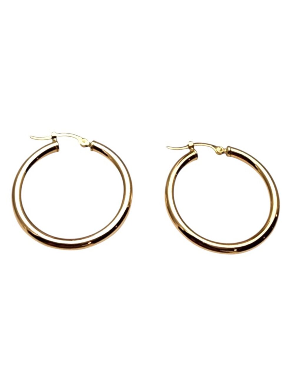 14K Yellow Gold Hoop Earrings #25806